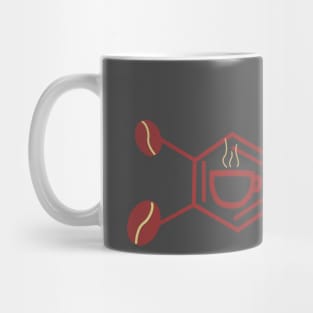 adrenaline molecule and coffee grains Mug